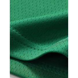 Men's #11 North Basketball Jersey - Breathable & Comfortable Mesh Tank Top, V-Neck, Sleeveless Sports Uniform for Training & Casual Wear, Green, Sizes S-3XL