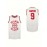 Men's #9 Embroidered Basketball Jersey - Retro Style Polyester Sports Shirt, Round Neck, Loose Fit, Black & White, S-3XL for Team Sports & Casual Wear