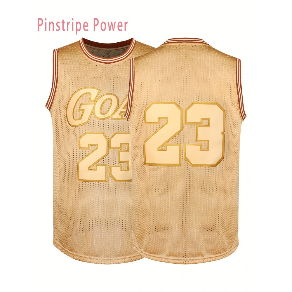 Men'S # 23 Yellow Basketball Shirt Breathable Lightweight Sleeveless Tank Top Suitable For Sports And Casual Wear Classic Fashion Design Machine Washable Size S-3XL Men'S # 23 Yellow Basketball Shirt Breathable Lightweight Sleeveless Tank Top Suitable For Sports And Casual Wear Classic Fashion Design Machine Washable Size S-3XL