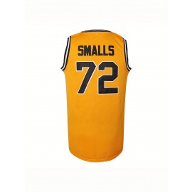 [Adventure] Men's #72 Basketball Jersey, Polyester 100% Breathable Sports Top with Lettering, V-Neck Loose Fit for Training, Casual & Team Sports - S-3XL