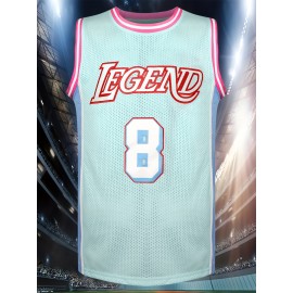 Men'S # 8-24 Day Blue Basketball Sweatshirt Round Neck S-3XL