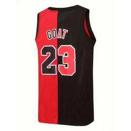 23# Men'S Basketball Jersey, Embroidered Crewneck Breathable Race Training Uniform Jersey 90s Representative Works
