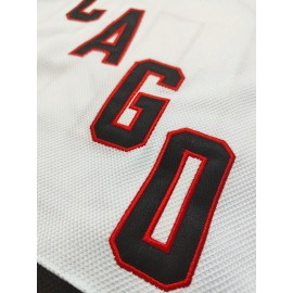 Men'S #00 Embroidery White ice hockey Sport Jersey : V-neck short sleeves Breathable Sports Uniform For Training Competition