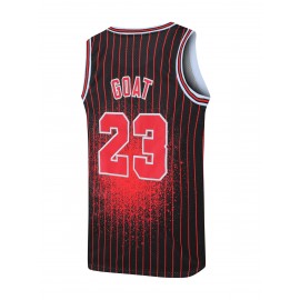 90's Retro Style Men Basketball Clothing, 23# Camouflage Fashion Trend Blockbuster Passion All Match Holiday Carnival