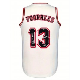 Mens #13 White Basketball Jersey, Breathable Round Neck Sleeveless Letter Embroidery Sweatshirt Training Competition Sports Uniforms Suitable for summer