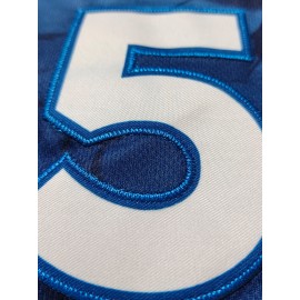 Men'S #5 Blue Basketball Jersey, Letter Embroidery Breathable Round Neck Sleeveless Sweatshirt Training Competition Sports Uniforms Suitable For Summer
