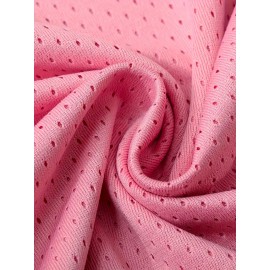 Men's #1 Pink Basketball Jersey with Embroidery, Breathable V-Neck Sleeveless Sports Uniform for Summer Training & Casual Wear