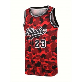 90s Representative Works, 23# Men's Basketball Jersey, Sleeveless Topembroidered Crewneck Breathable Race Training Uniform Jersey