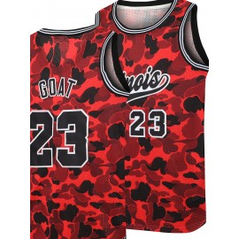 90s Representative Works, 23# Men's Basketball Jersey, Sleeveless Topembroidered Crewneck Breathable Race Training Uniform Jersey