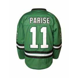 Men'S #11 Zach Parise Jersey College Fighting Sioux Green Hockey Jersey