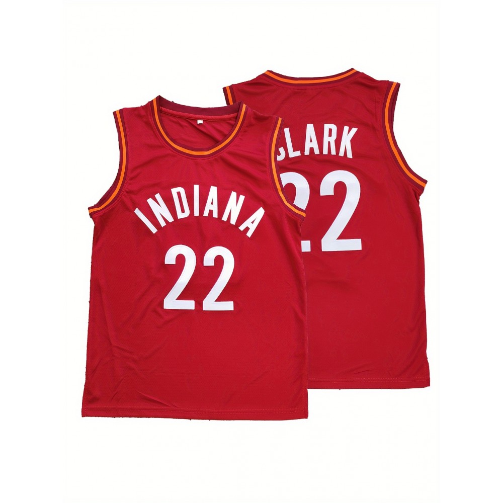 22 Basketball Suit Stitched Men's Polyester Round Neck Retro Sports Vest In Red S-3XL 22 Basketball Suit Stitched Men's Polyester Round Neck Retro Sports Vest In Red S-3XL
