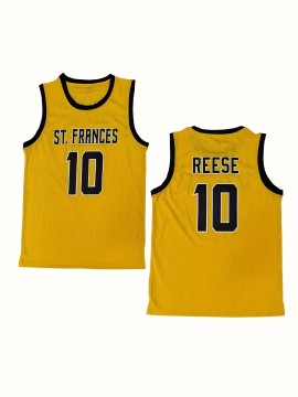10 Men's Basketball Suit Sports Training Jersey Yellow Breathable Comfortable Tank Top S-3XL