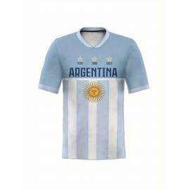 COPA AMERICA 2024 Professional Sports Fabric Men's Creative Pattern Print Soccer Jersey T-shirt