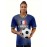 Women's Plus Size France Soccer Jersey - V-Neck, Short Sleeve, Breathable & Lightweight Polyester Sports Tee with French Flag Design, Moisture-Wicking, Perfect for Fans & Players, Soccer Accessories