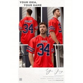 Customizable Plus Size Football Jersey - Personalized Name & Number, Vibrant Orange & White Striped Design, V-Neck Short Sleeve for Women'S Outdoor Sports, Team Uniforms, Summer Athletic Wear, Sporty Clothing, Durable Sportswear