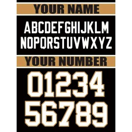 Customizable Women'S Plus Size Football Jersey - Personalized Team & Player Number, Soft Fabric, V-Neck, Short Sleeve, Black with Golden Accents, Ideal for Outdoor Sports & Events, Football Jersey, Summer Sports Wear, Sporty Design, Comfortable Fit