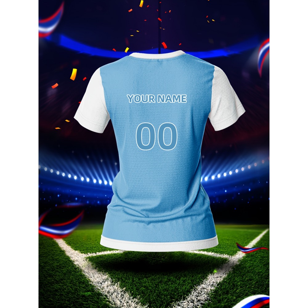 Customizable Women's V-Neck Soccer Jersey - Personalized Name & Number, Breathable Polyester, Quick-Dry Sports Top for Team Training & Casual Wear, Personalized Sports Gear | Customizable Soccer Shirt | Lightweight Jersey Customizable Women's V-Neck Soccer Jersey - Personalized Name & Number, Breathable Polyester, Quick-Dry Sports Top for Team Training & Casual Wear, Personalized Sports Gear | Customizable Soccer Shirt | Lightweight Jersey
