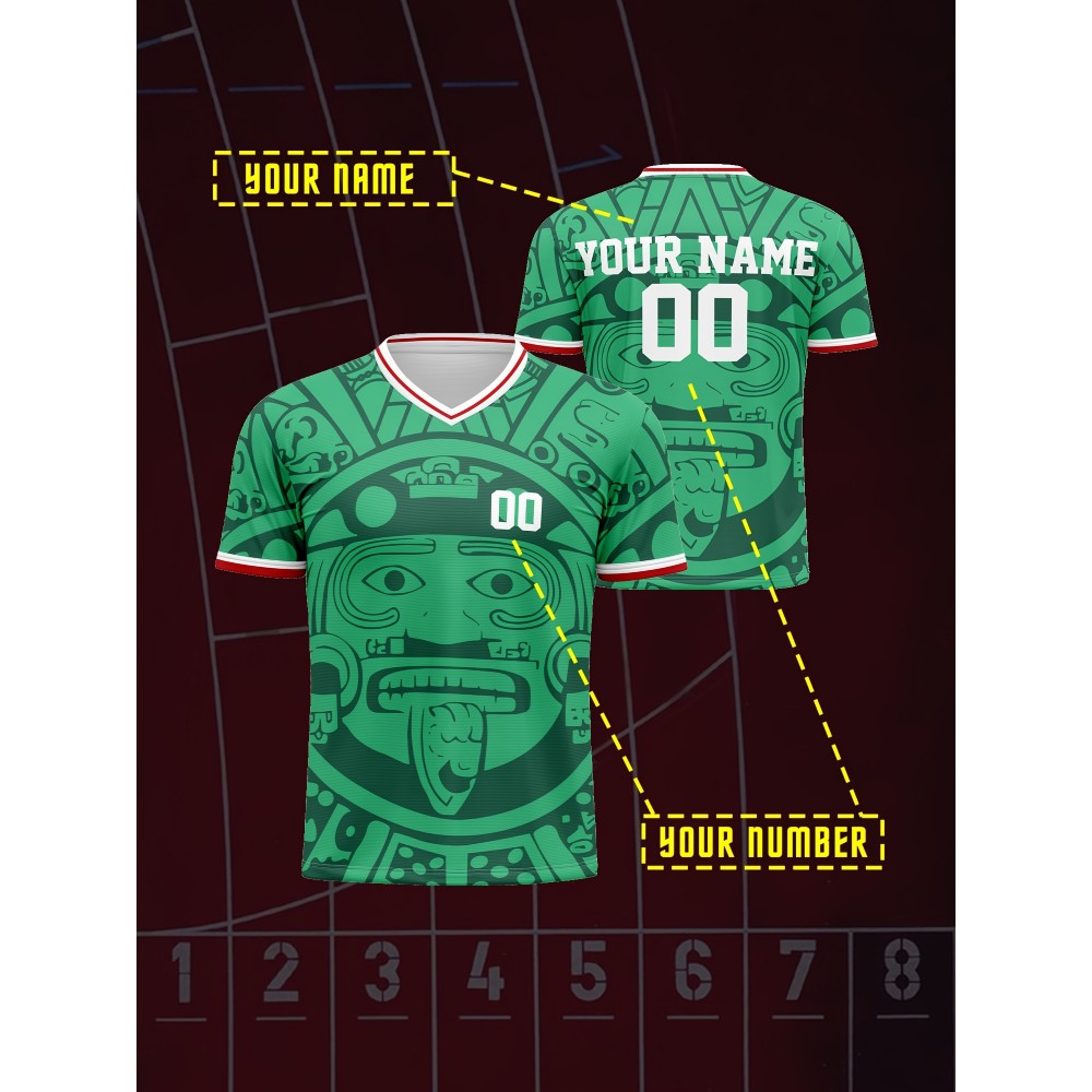 1pc Customizable V-Neck Football Jersey for Kids - Polyester 100% Knit Fabric, Medium Stretch, All Over Print, Preppy Casual Street Style, Sports & Leisure Top for Children, Teens - Ideal for Parties, Beach, Weekend, Festive Occasions 1pc Customizable V-Neck Football Jersey for Kids - Polyester 100% Knit Fabric, Medium Stretch, All Over Print, Preppy Casual Street Style, Sports & Leisure Top for Children, Teens - Ideal for Parties, Beach, Weekend, Festive Occasions