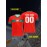 Customized Name And Number V-neck Football Jersey, Polyester Medium Stretch All Over Print Sports Shirt for Boys And Girls, Preppy Casual Street Style